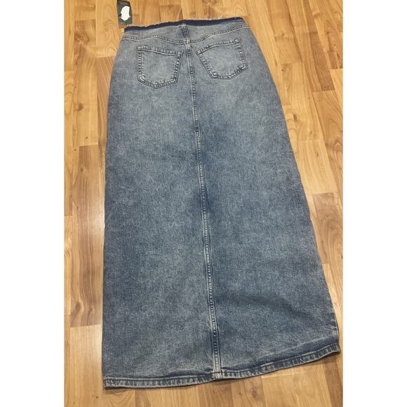Wild Fable Denim Maxi Skirt Blue Women's 2 NWT - Picture 4 of 6